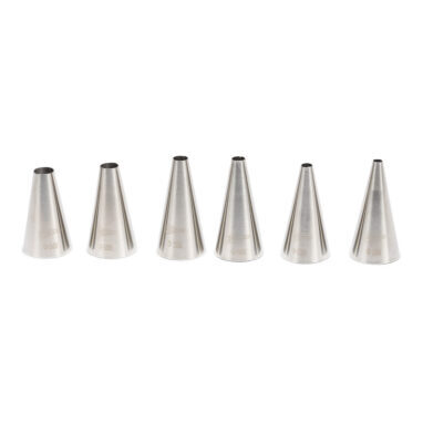 Set spuitmondjes rvs 6 dlg.